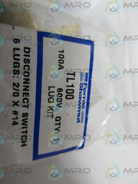 FERRAZ SHAWMUT TL100 LUGS (PKG OF 6) *NEW IN BAG*