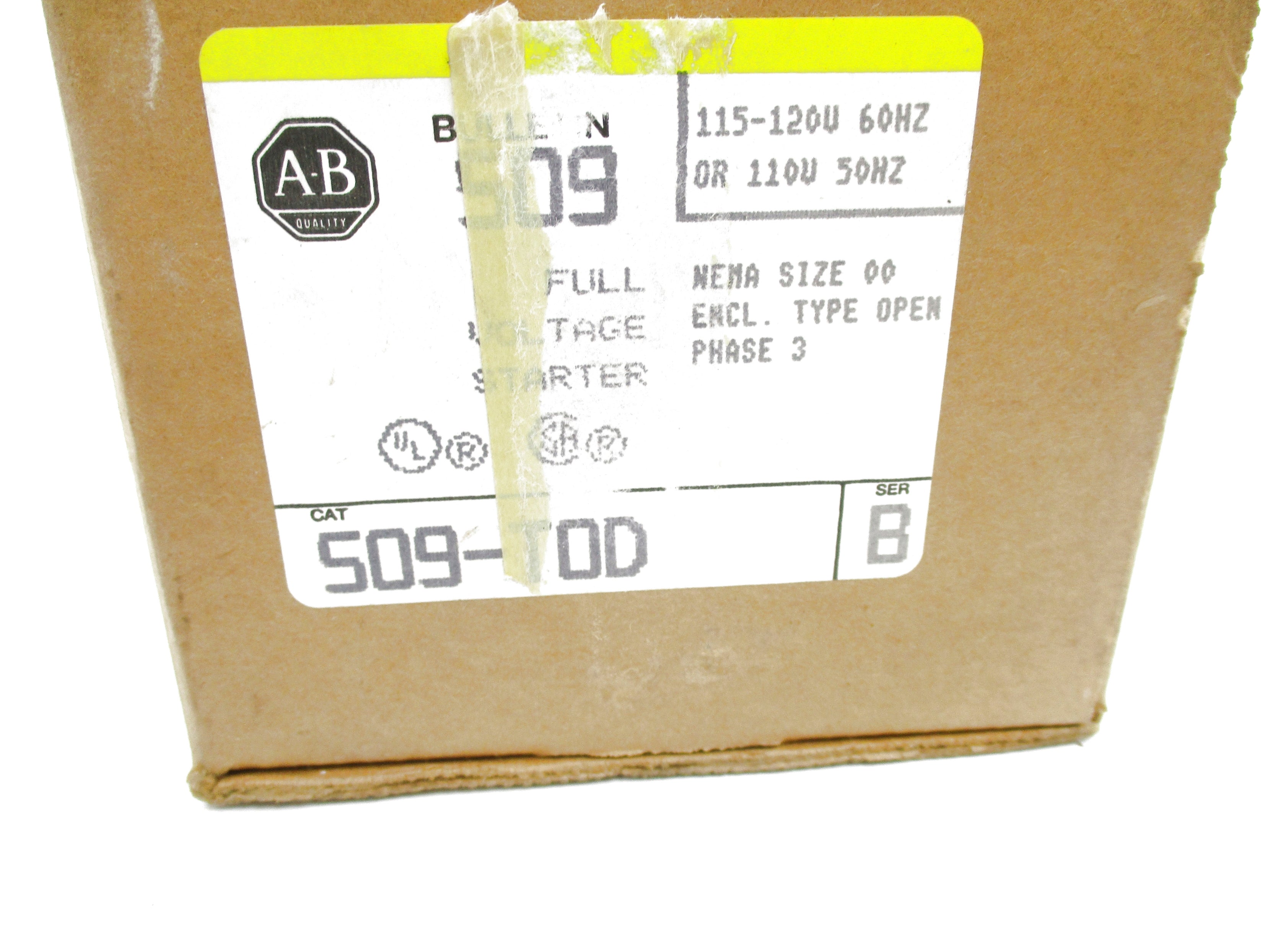 ALLEN BRADLEY 509-TOD SER. B (BR/YL) NSMP