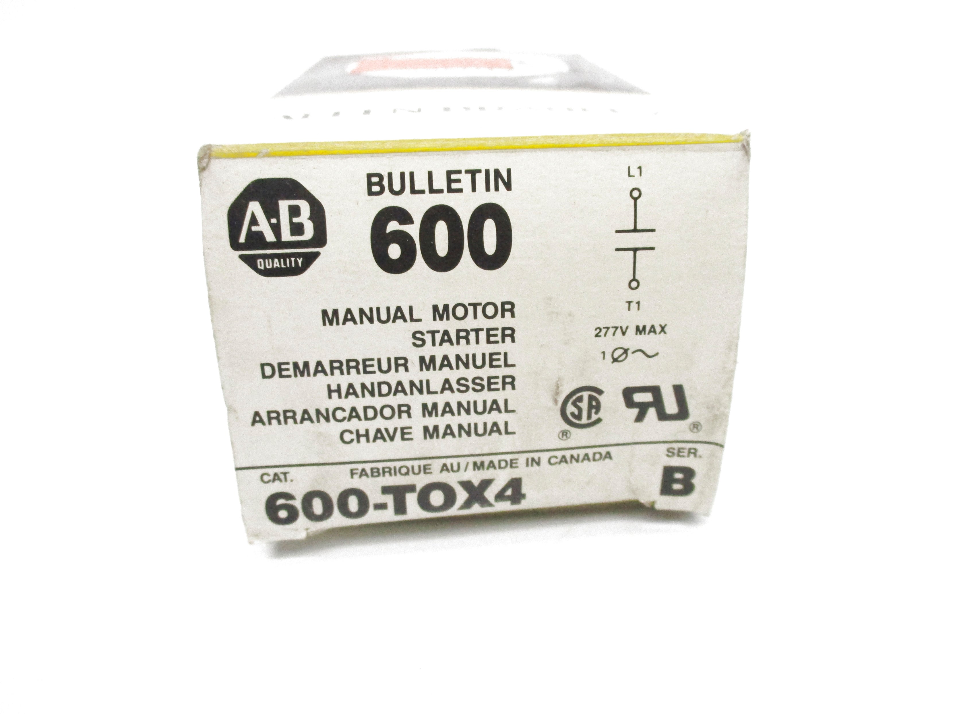 ALLEN BRADLEY 600-T0X4 SER. B (BK/YL) NSMP