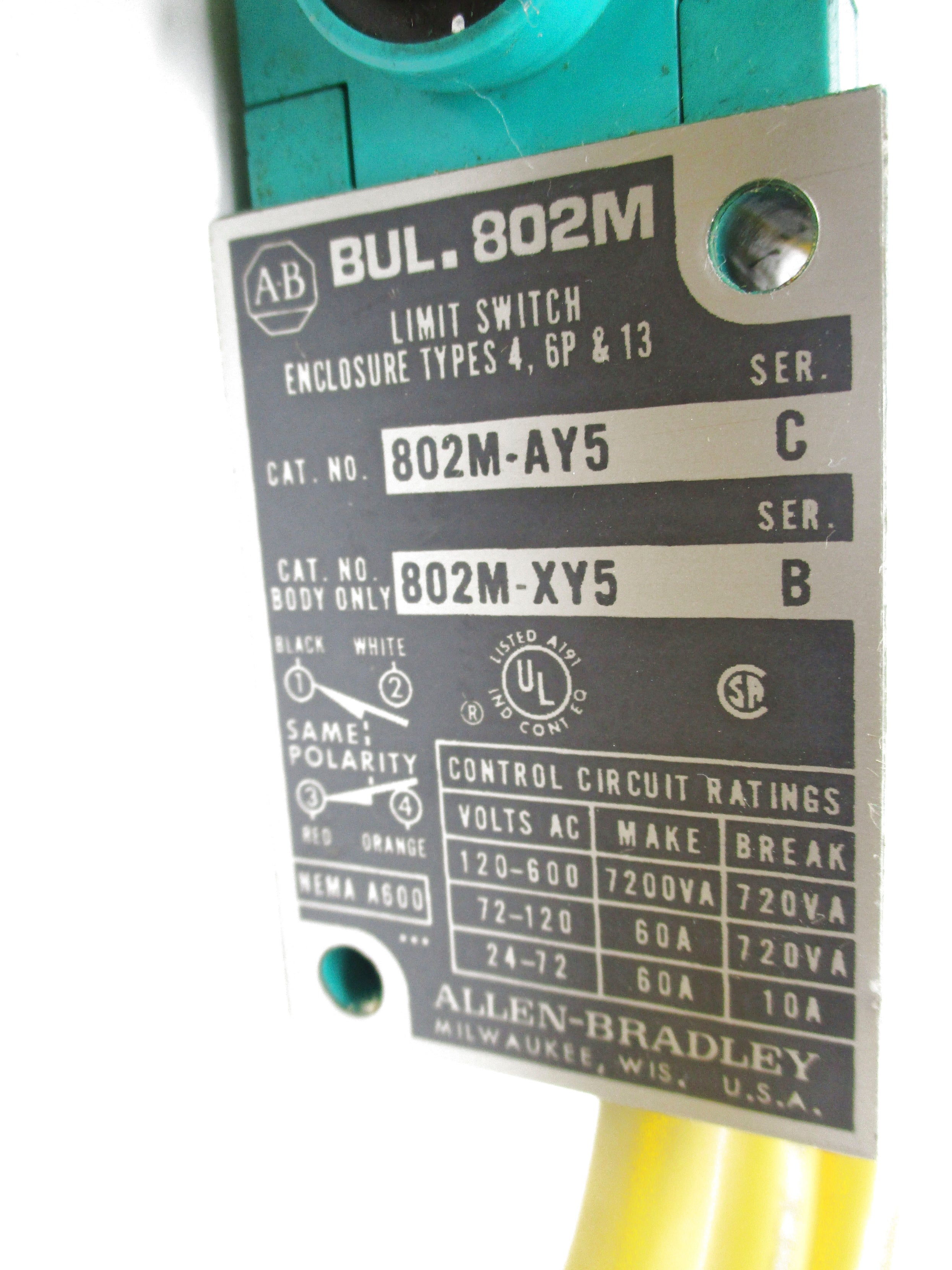 ALLEN BRADLEY 802M-AY5 SER. C UNMP