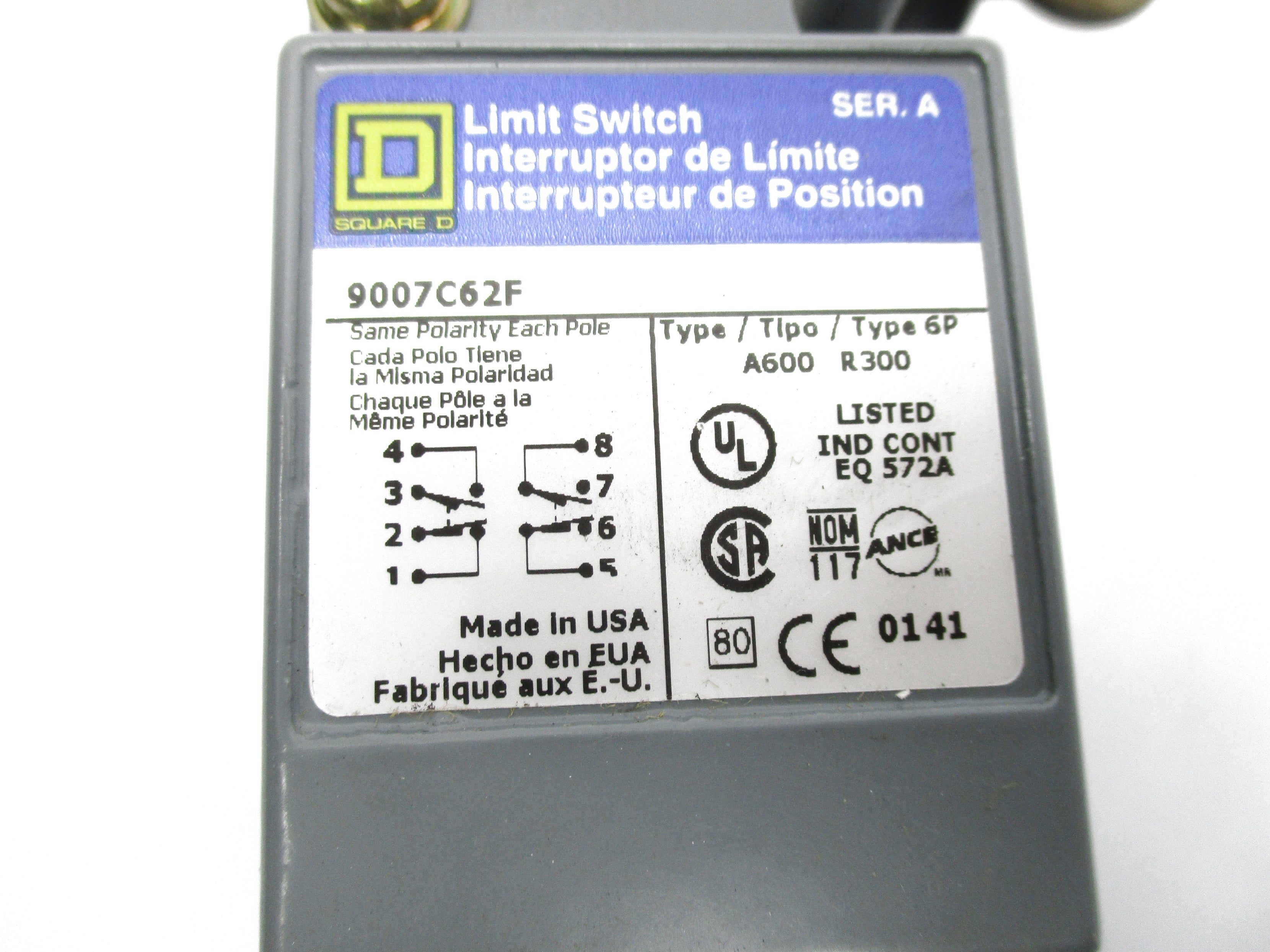 SQUARE D 9007C62F SER. A NSNP