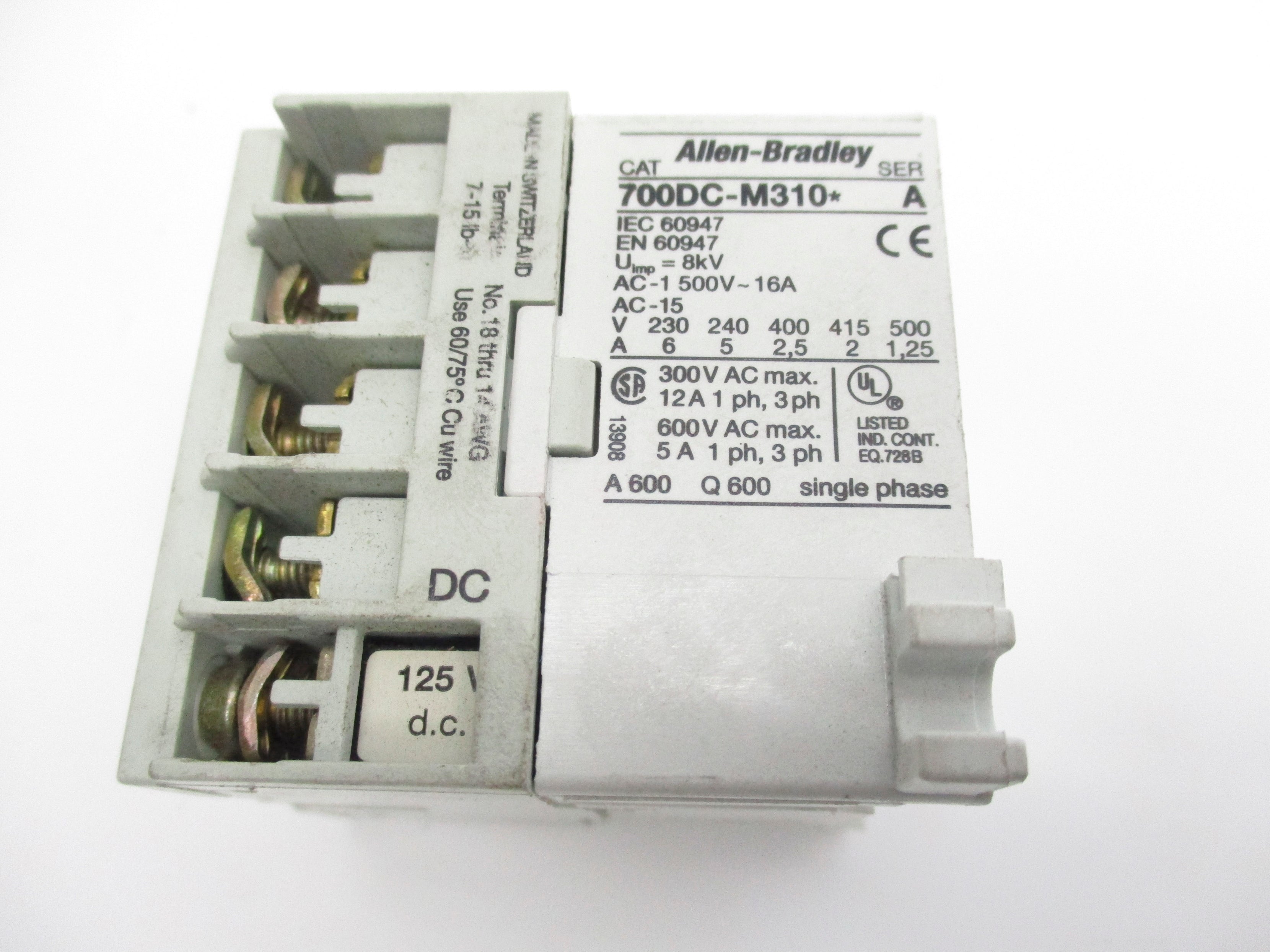 INDUSTRIAL SPARE PART 700DC-M310D SER. A 125V 5A NSNP