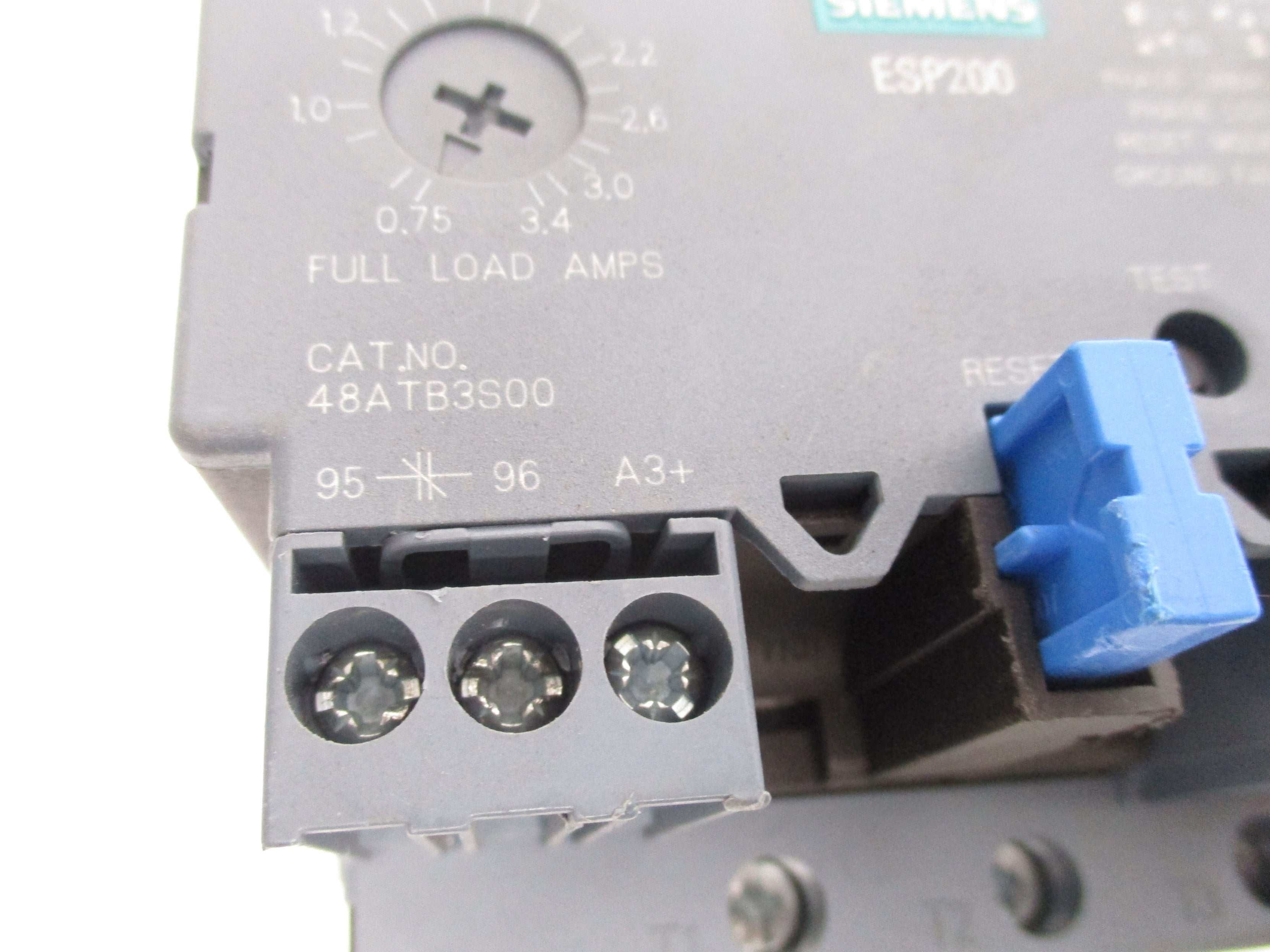 SIEMENS 48ATB3S00 60VAC 0.75-3.4AMPS UNMP