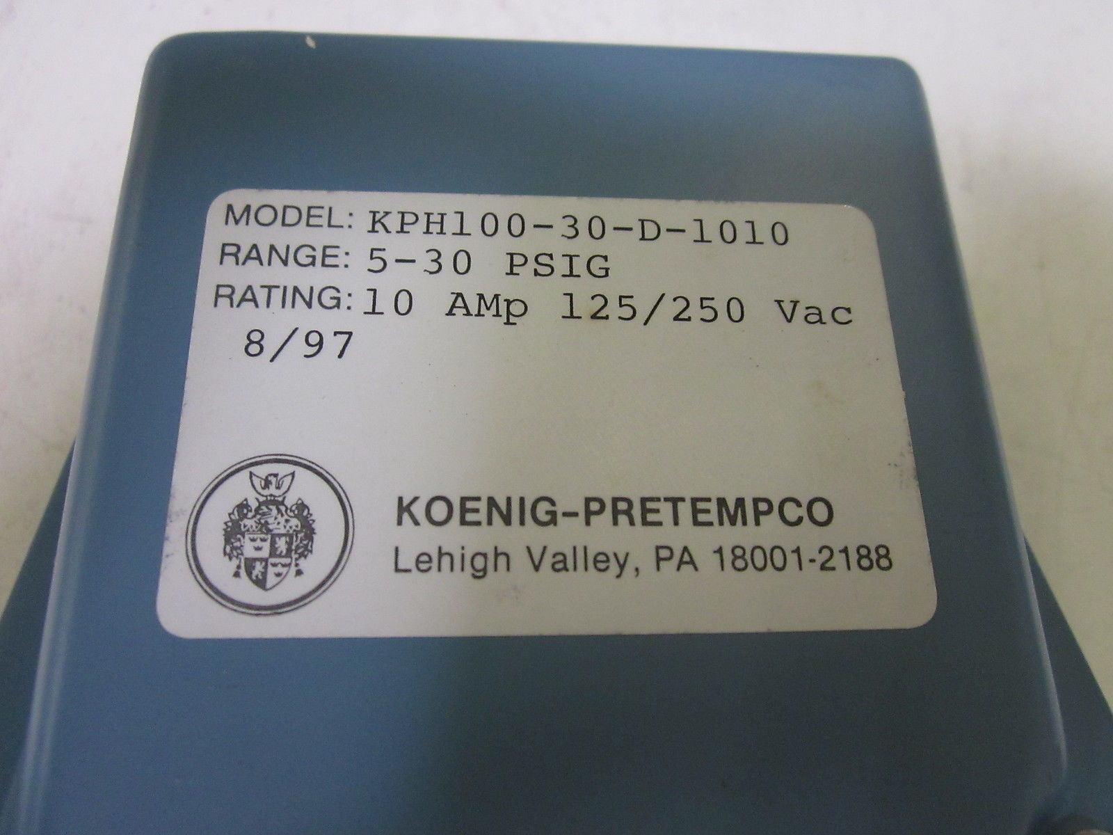 KOENIG-PRETEMPCO KPH100-30-D-1010 *USED*