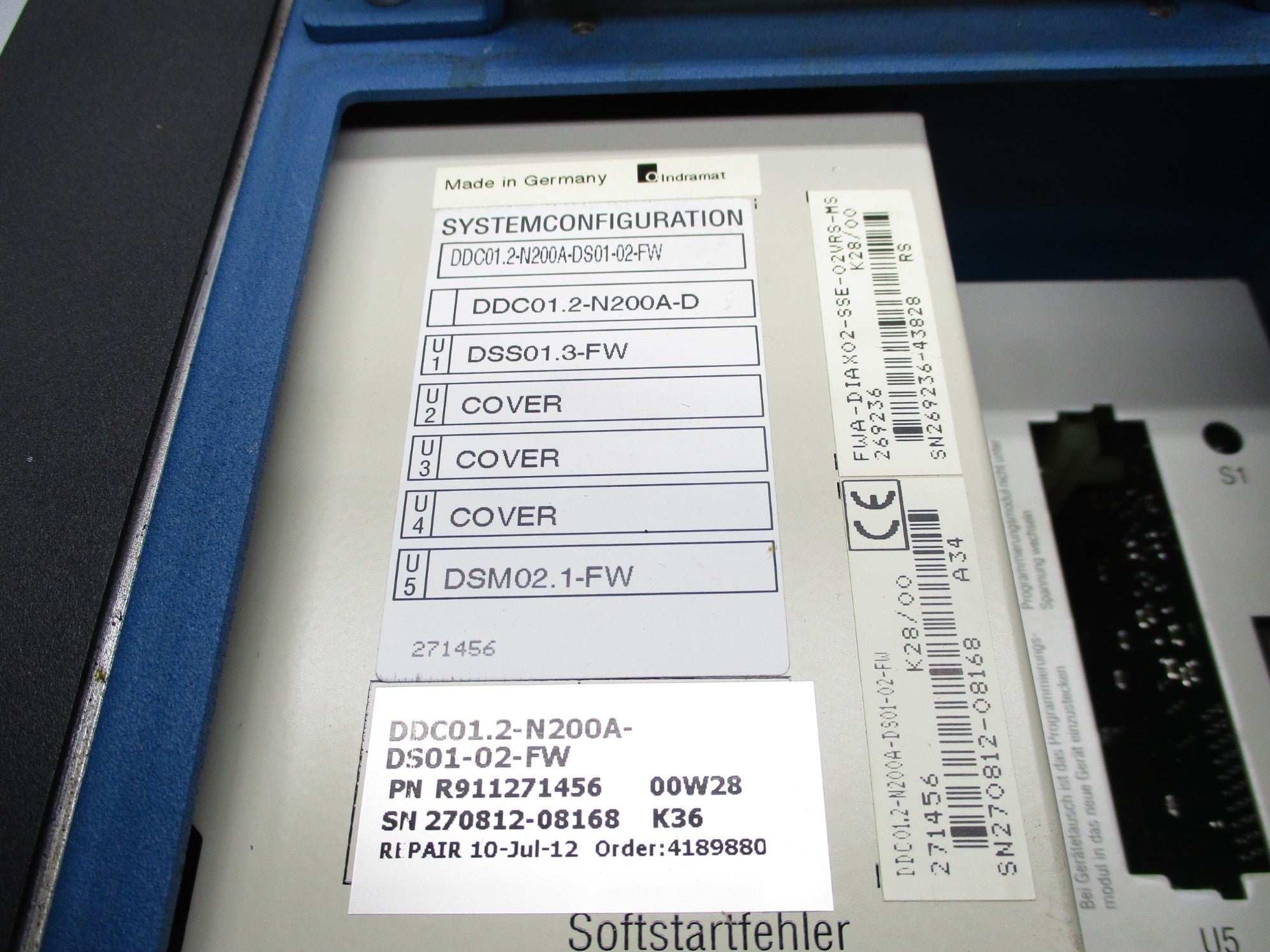 REXROTH INDRAMAT DDC01.2-N200A-DS01-02-FW R911271456 REMAN