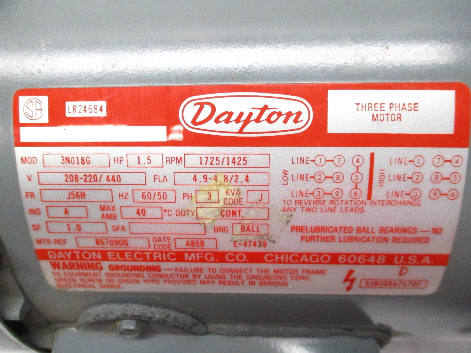 DAYTON 3N018G (AS PICTURED) NSNP