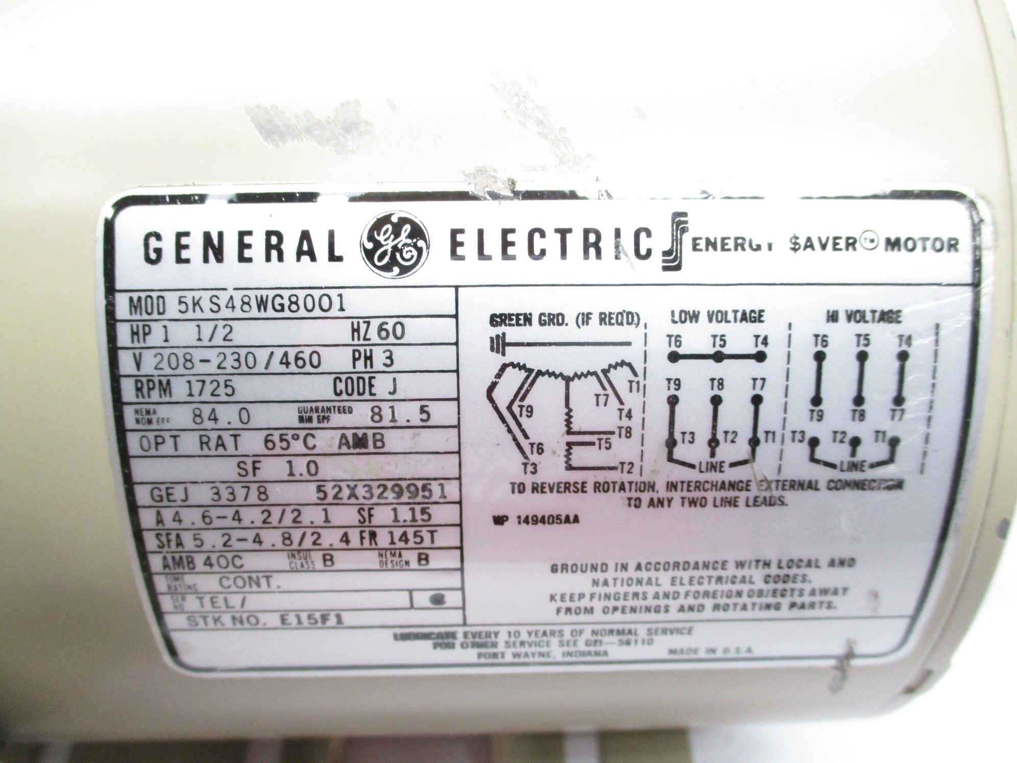 GENERAL ELECTRIC 5KS48WG8001 NSNP