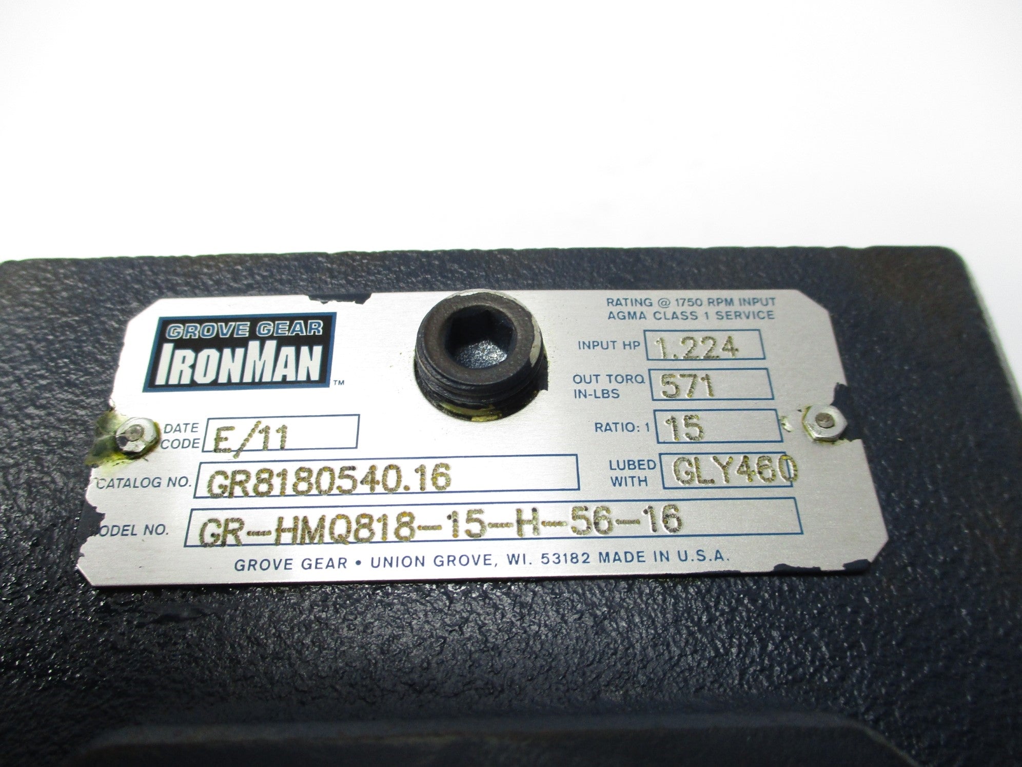 GROVE GEAR GR-HMQ818-15-H-56-16 UNMP