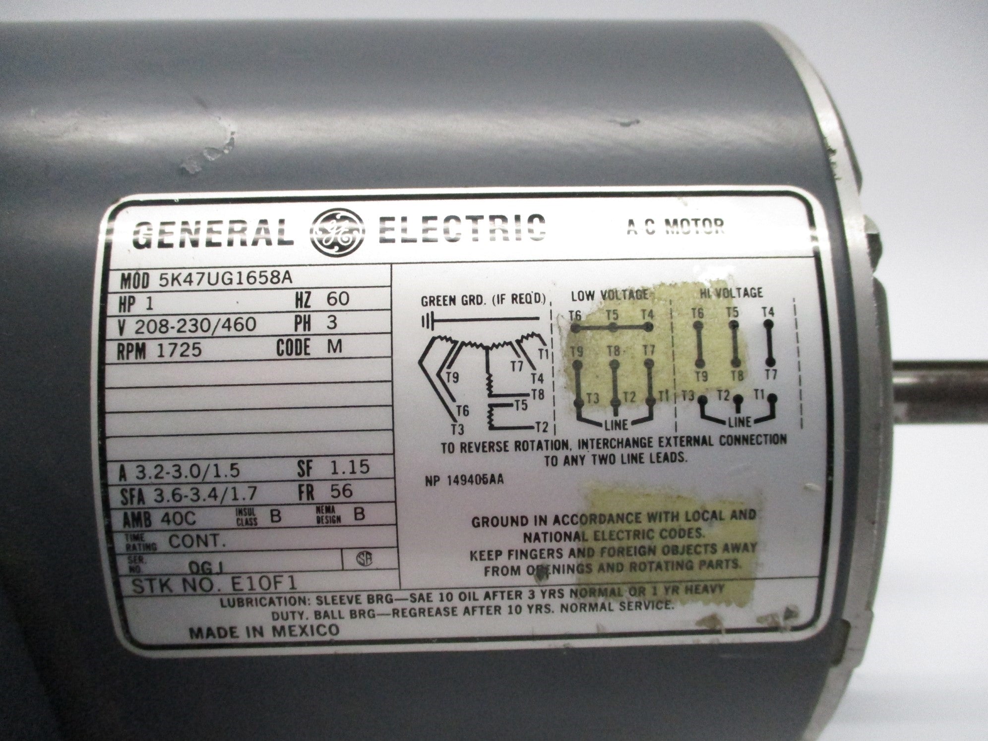 GENERAL ELECTRIC 5K47UG1658A (AS PICTURED) UNMP