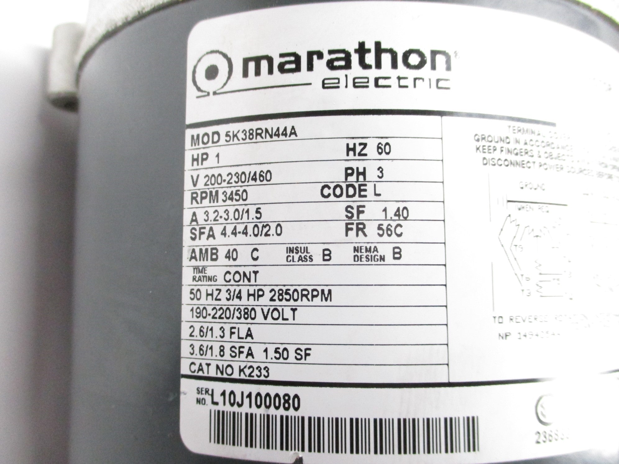 MARATHON ELECTRIC 5K38RN44A NSNP
