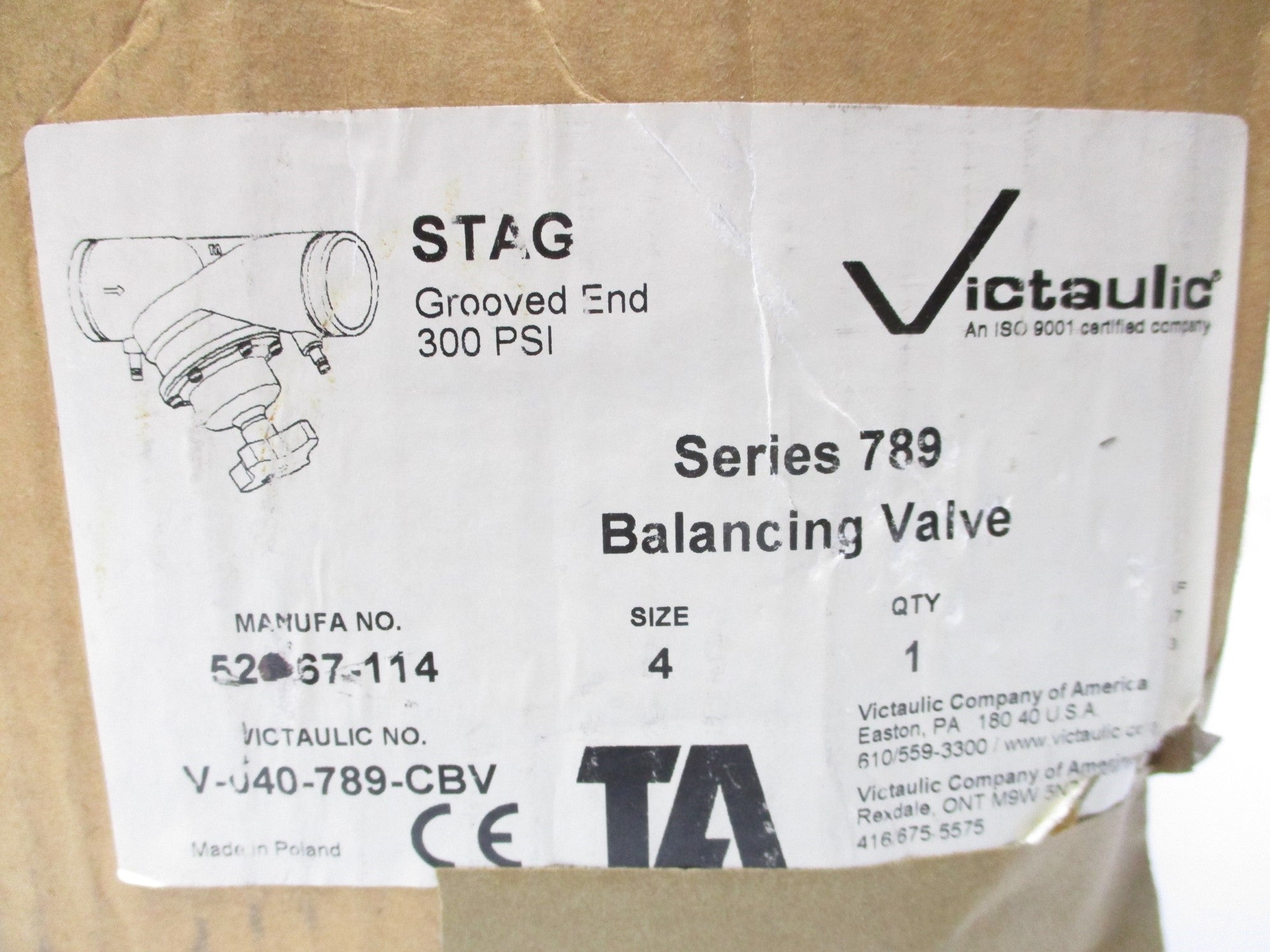 VICTAULIC V-040-789-CBV NSMP