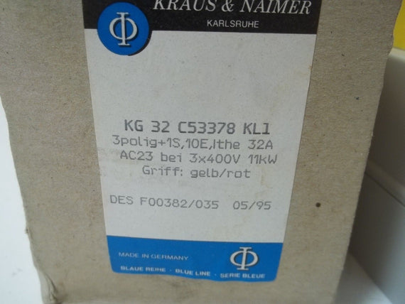 KRAUS & NAIMER KG32C53378KL1 ENCLOSURE *NEW IN BOX*