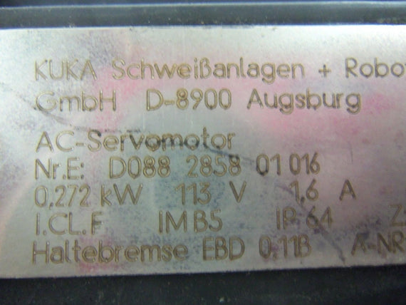 KUKA D088-2858-01016 SERVO MOTOR *USED*