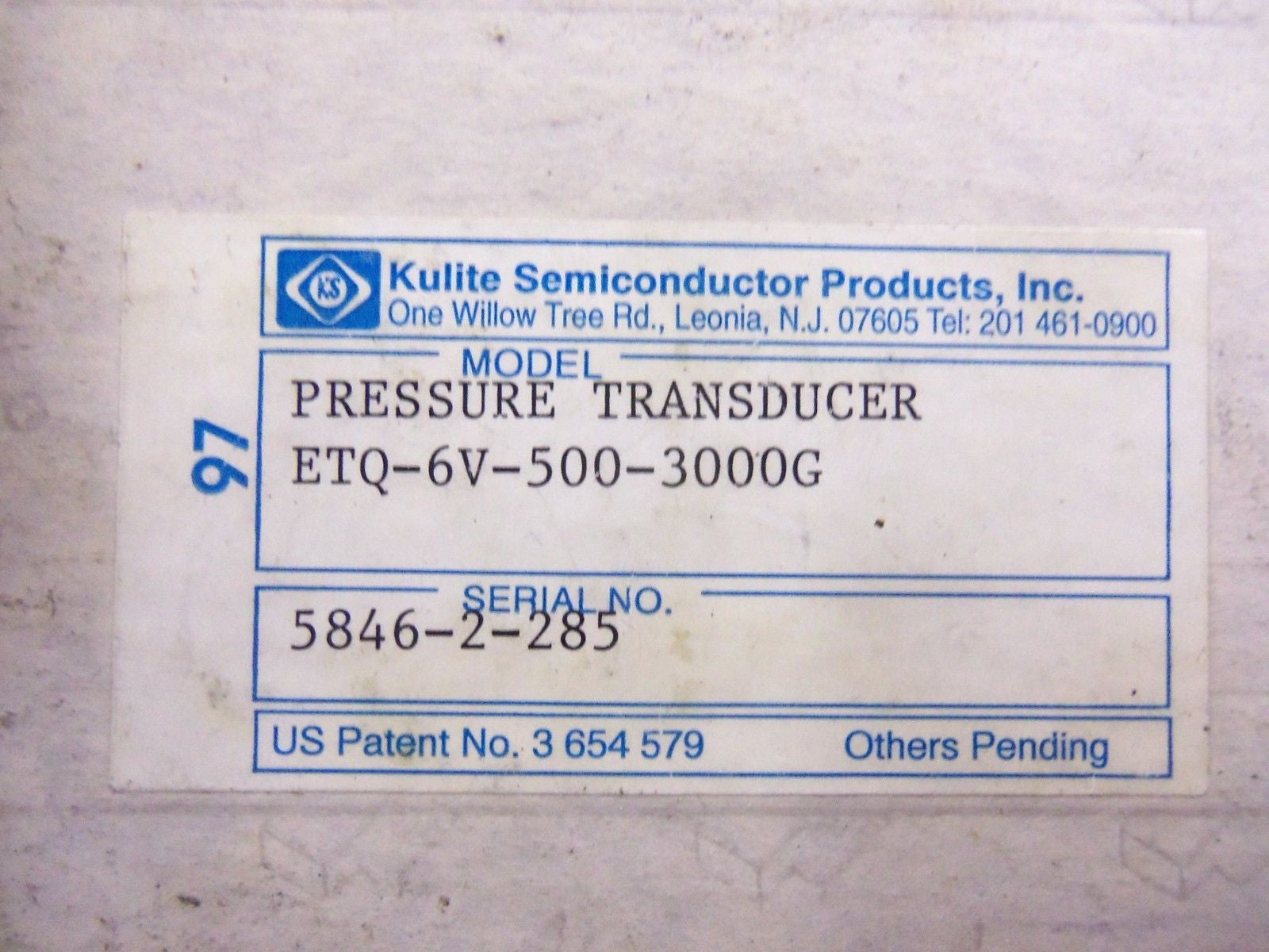 KULITE SEMI CONDUCTOR PRODUCTS, INC. ETQ-6V-500-3000G *NEW IN BOX*