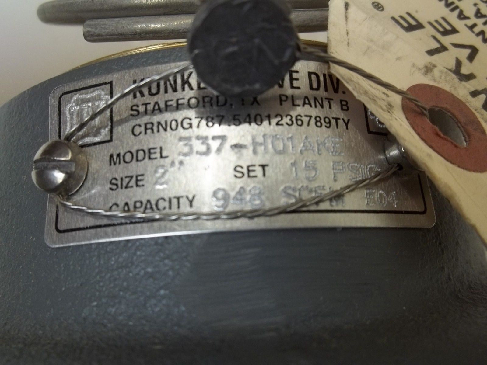 KUNKLE  0337-H01AKE0015 VALVE *NEW IN BOX*