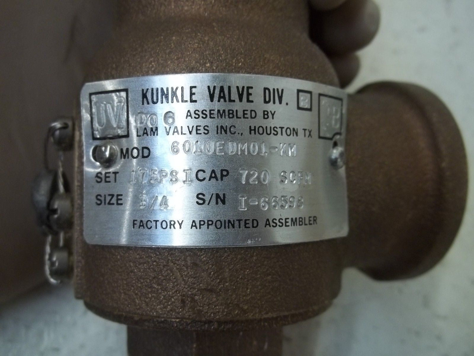 KUNKLE 6010EDM01-KM175 VALVE *NEW IN BOX*