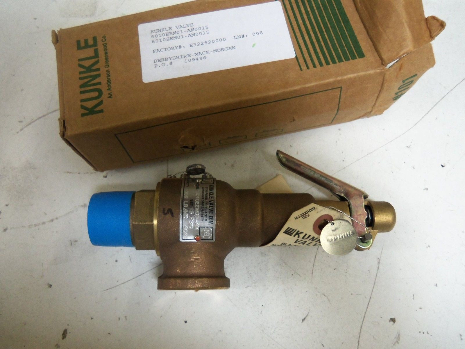 KUNKLE 6010EEM01-AM0015 SAFETY RELIEF VALVE *NEW IN BOX*