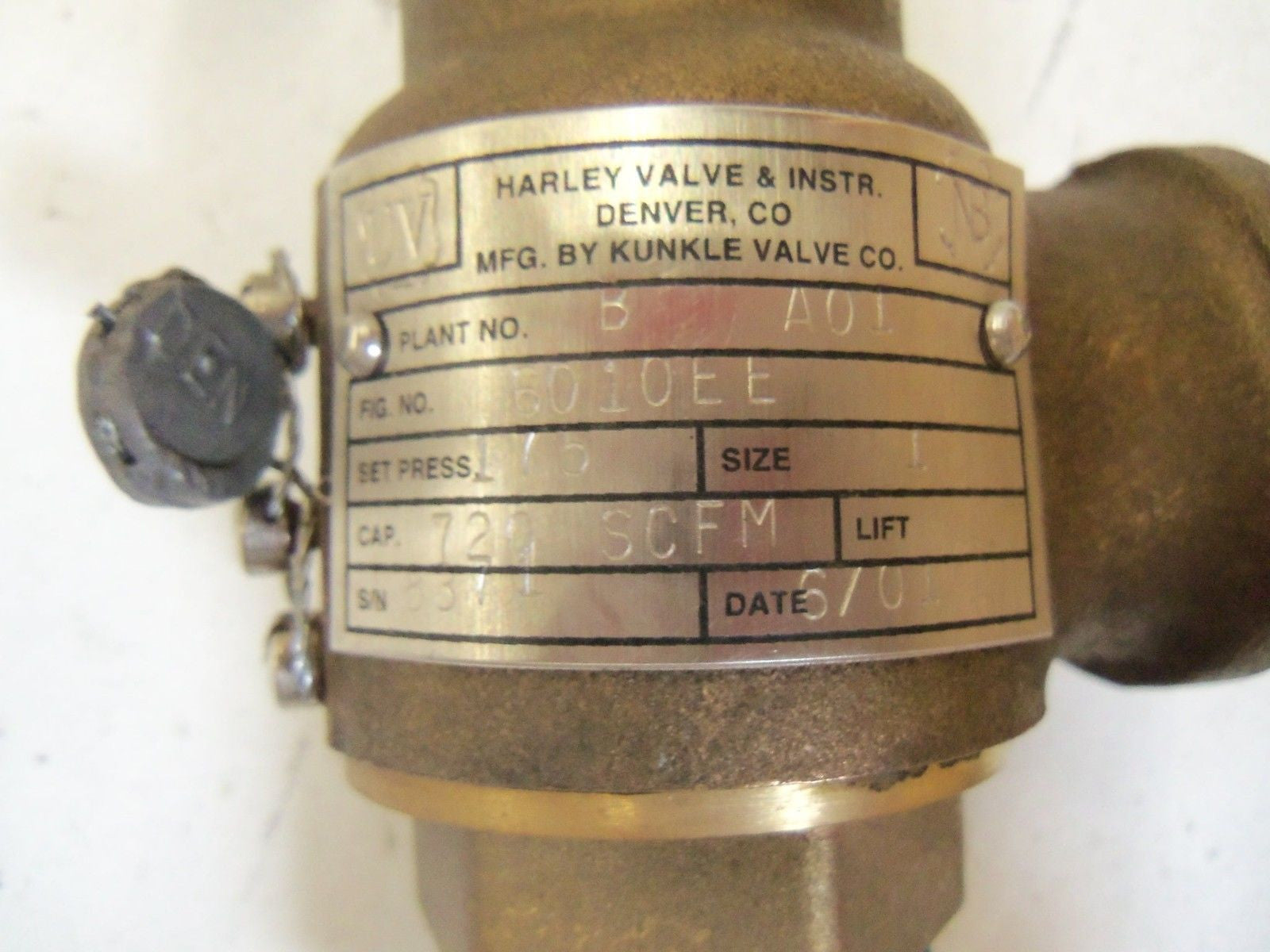 KUNKLE VALVE CO. B A0 1 *NEW NO BOX*