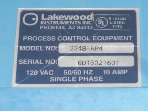 LAKEWOOD PROCESS CONTROL 224S-RP4 *USED*