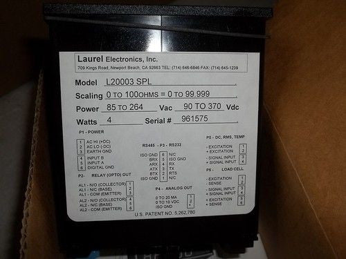 LAUREL ELECTRONICS L20003 SPL *NEW IN BOX*