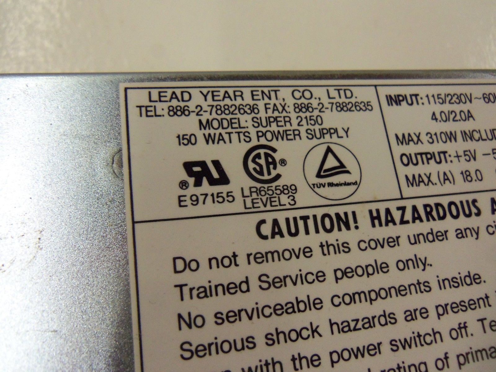 LEAD YEAR ENT.  SUPER 2150 *USED*