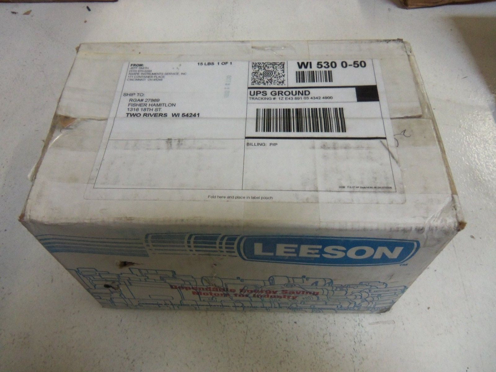 LEESON 102547.00 MOTOR *USED*