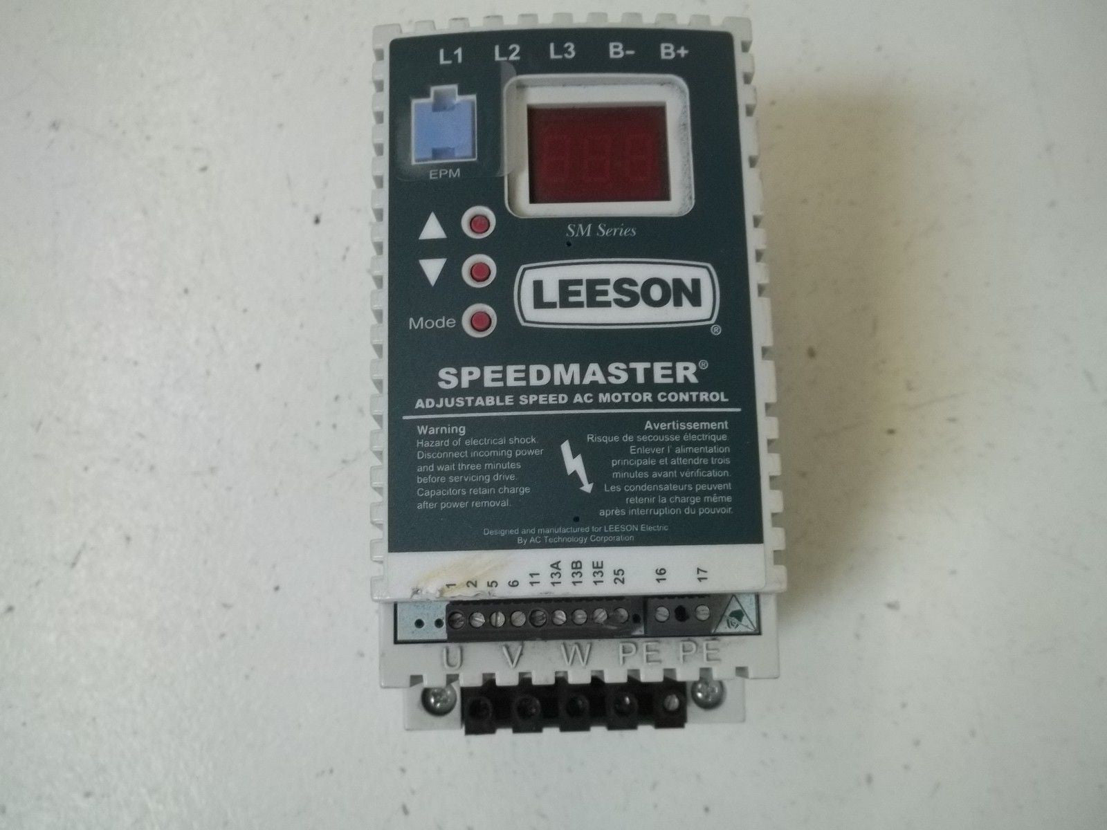 LEESON 174284.00 ADJUSTABLE SPEED AC MOTOR CONTROL  *USED*