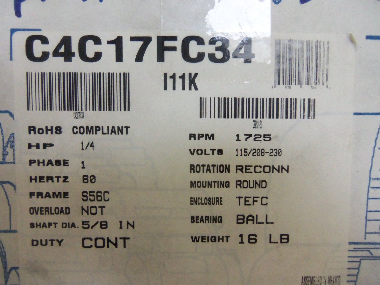 LEESON C4C17FC34 *NEW IN BOX*