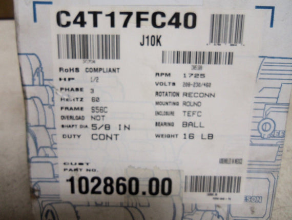 LEESON C4T17FC40 MOTOR NSMP