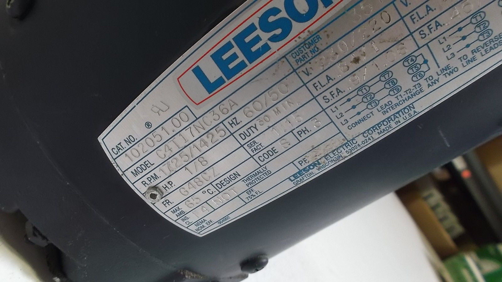 LEESON MOTOR 102051.00 *USED*