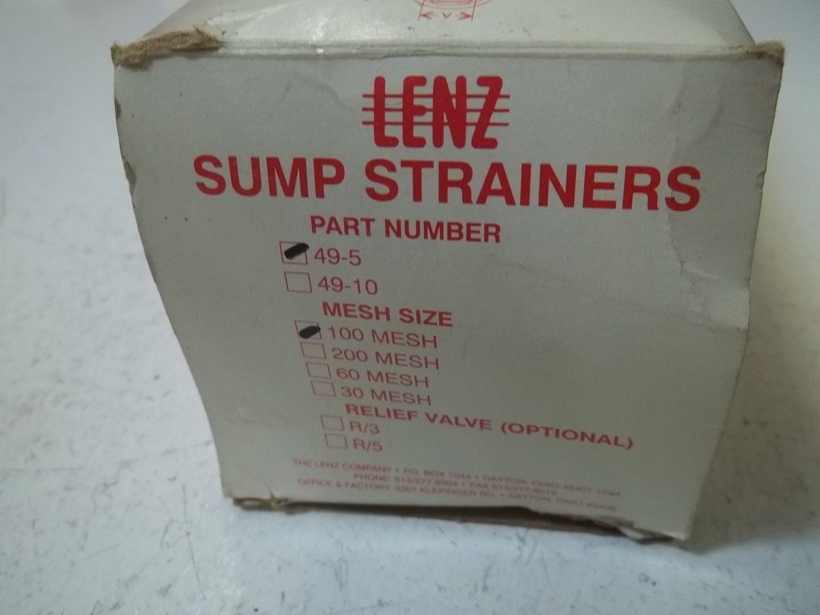 LENZ 49-5-100MESH *NEW IN BOX*