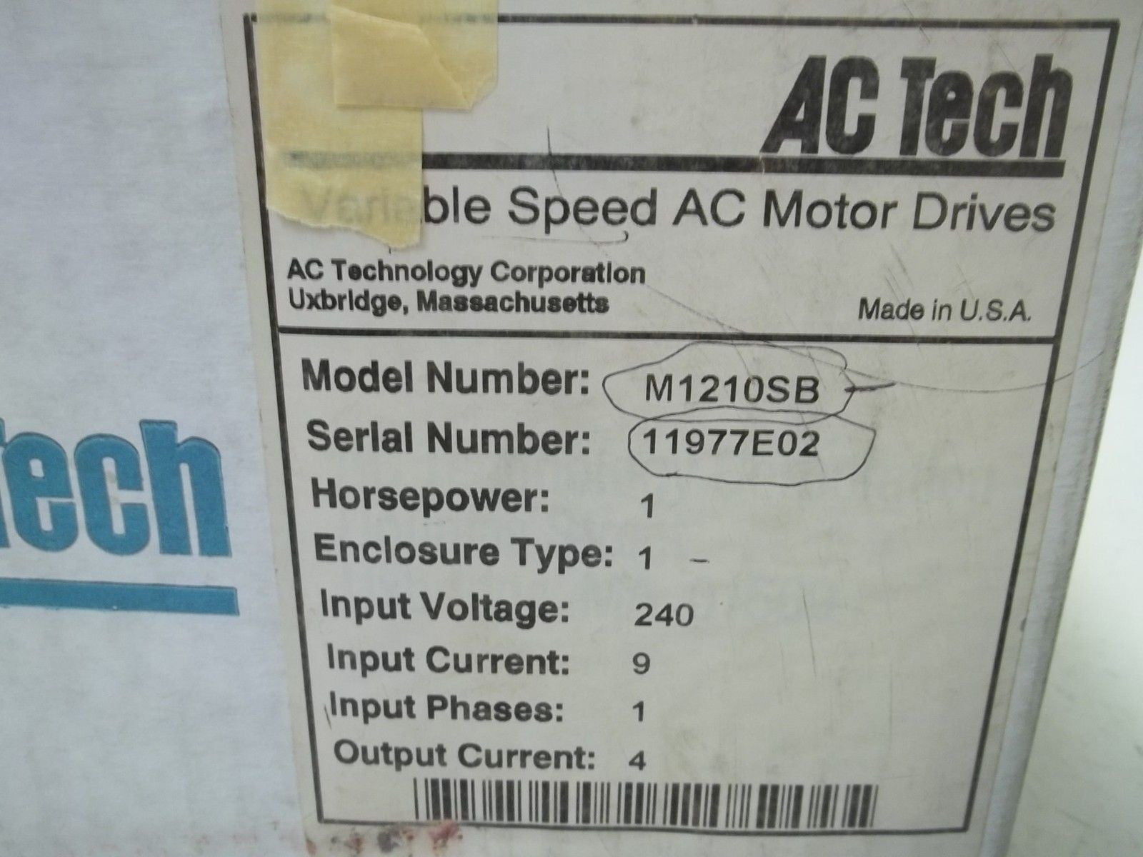 LENZE M1210SB AC TECH DRIVE *NEW IN BOX*
