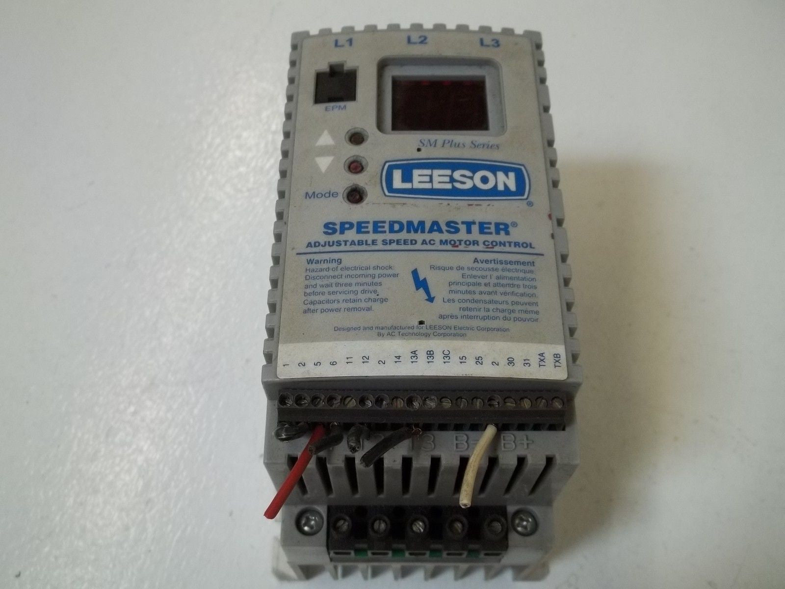 LESSON 174460 ADJUSTABLE SPEED AC MOTOR CONTROL *USED*