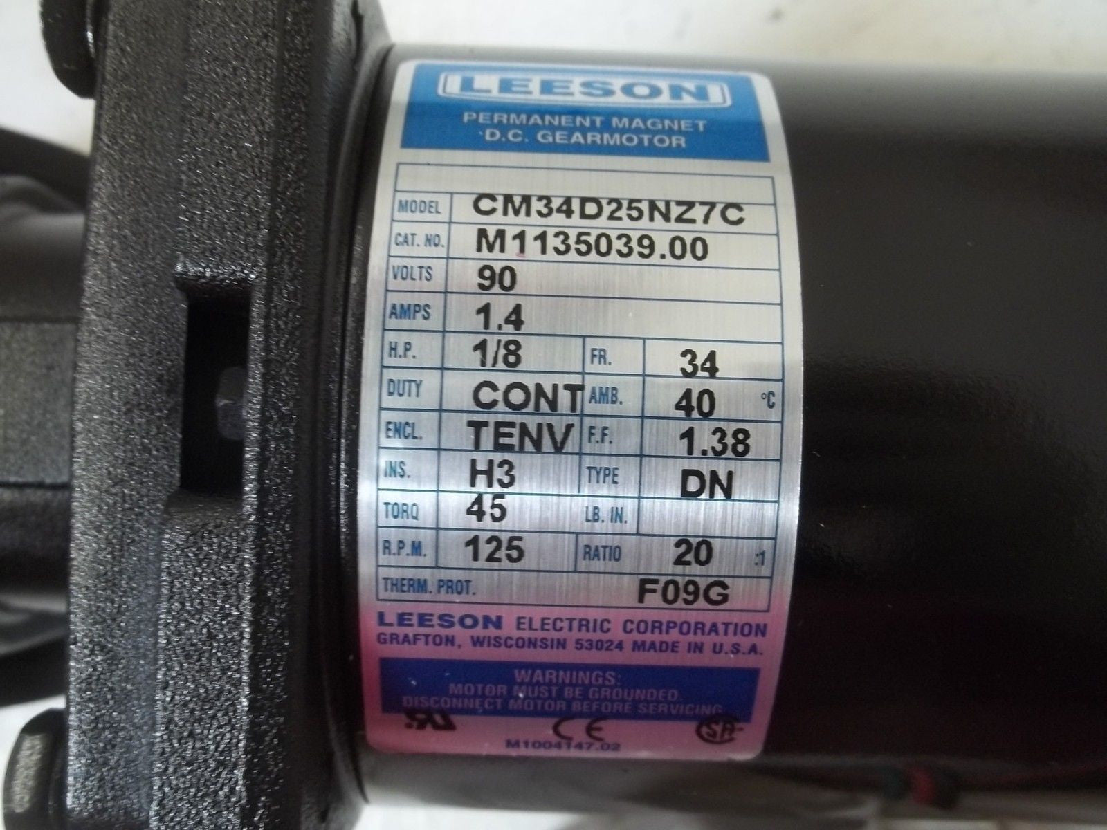 LESSON M1135039.00 PERMANENT MAGNET D.C. GEAR MOTOR *NEW IN BOX*