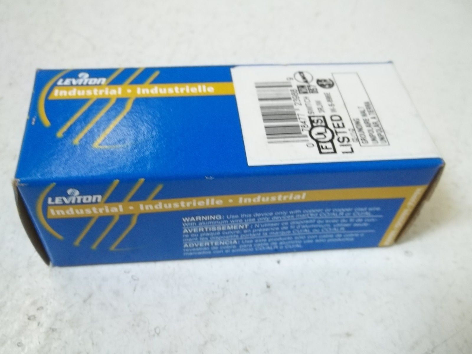 LEVITON 1221-2 S.P., TOGGLE SW, 20A-120/277V AC/CA *NEW IN  A BOX*