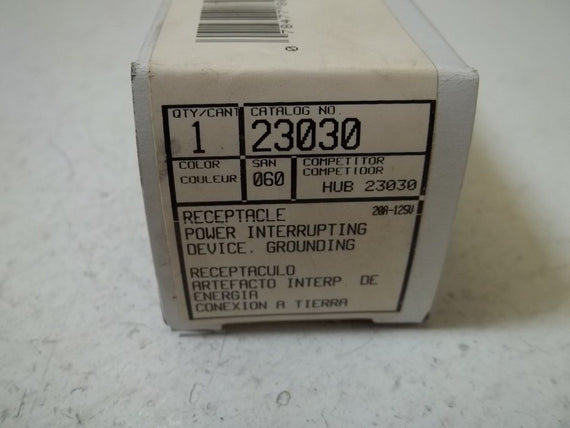 LEVITON 23030 RECEPTACLE POWER INTERRUPTING DEVICE GROUNDING *NEW IN BOX*