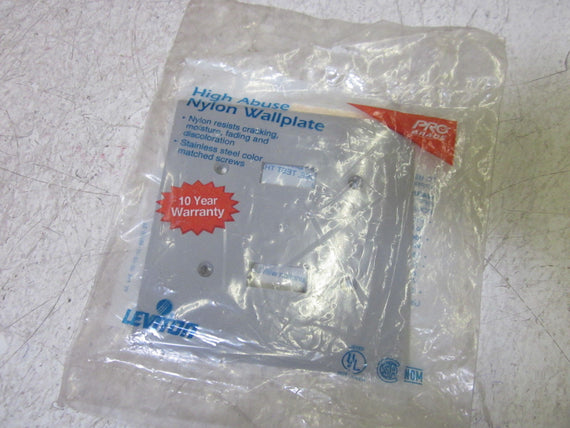 LEVITON 637-80709-GY HIGH ABUSE NYLON WALLPLATE *NEW IN A FACTORY BAG*