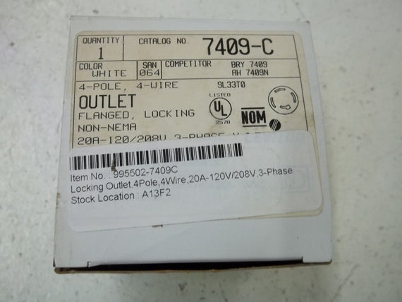 LEVITON 7409-C OUTLET *NEW IN BOX*