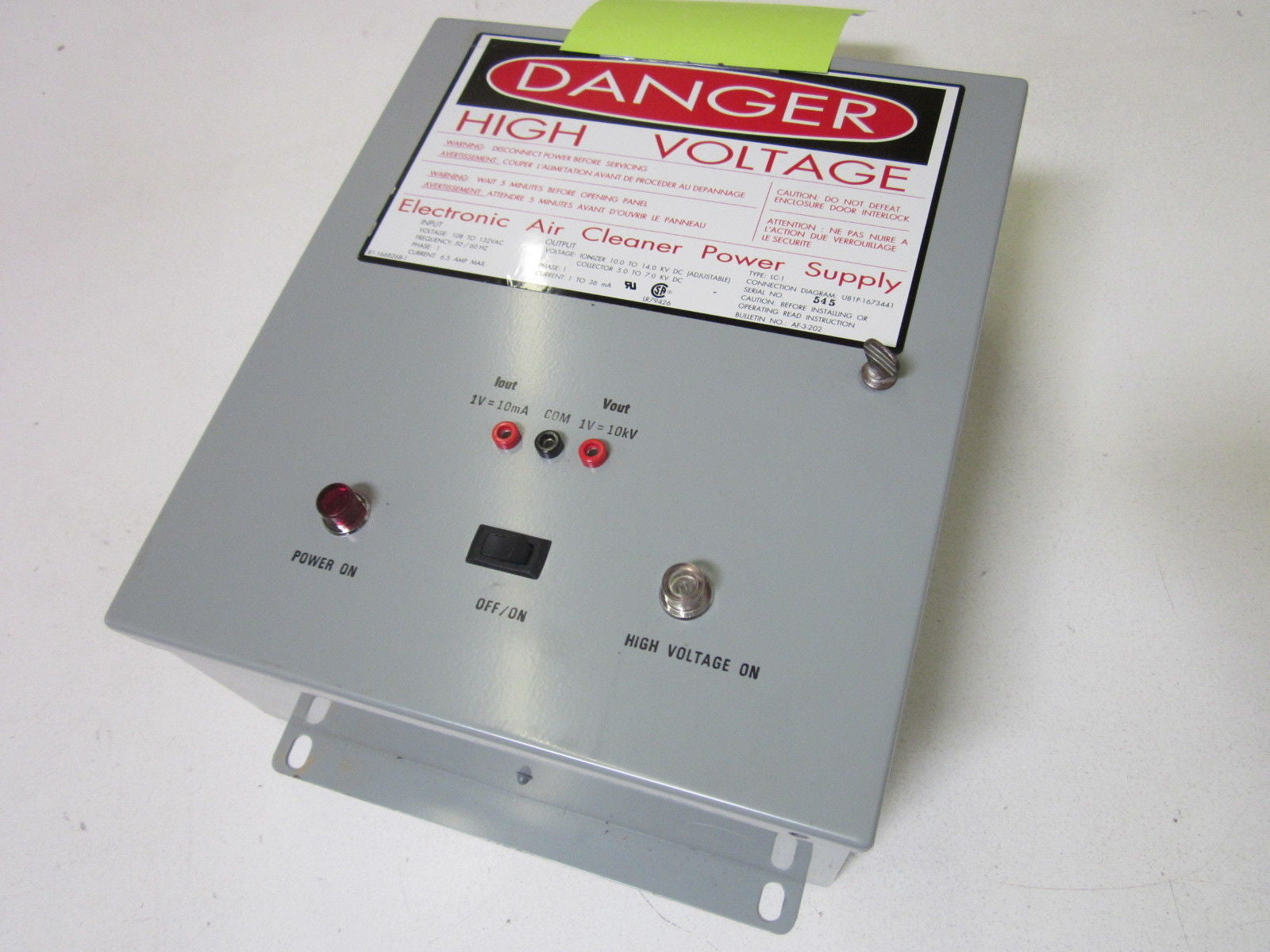 LC1 ELECTRONIC AIR CLEANER POWER SUPPLY *NEW NO BOX*