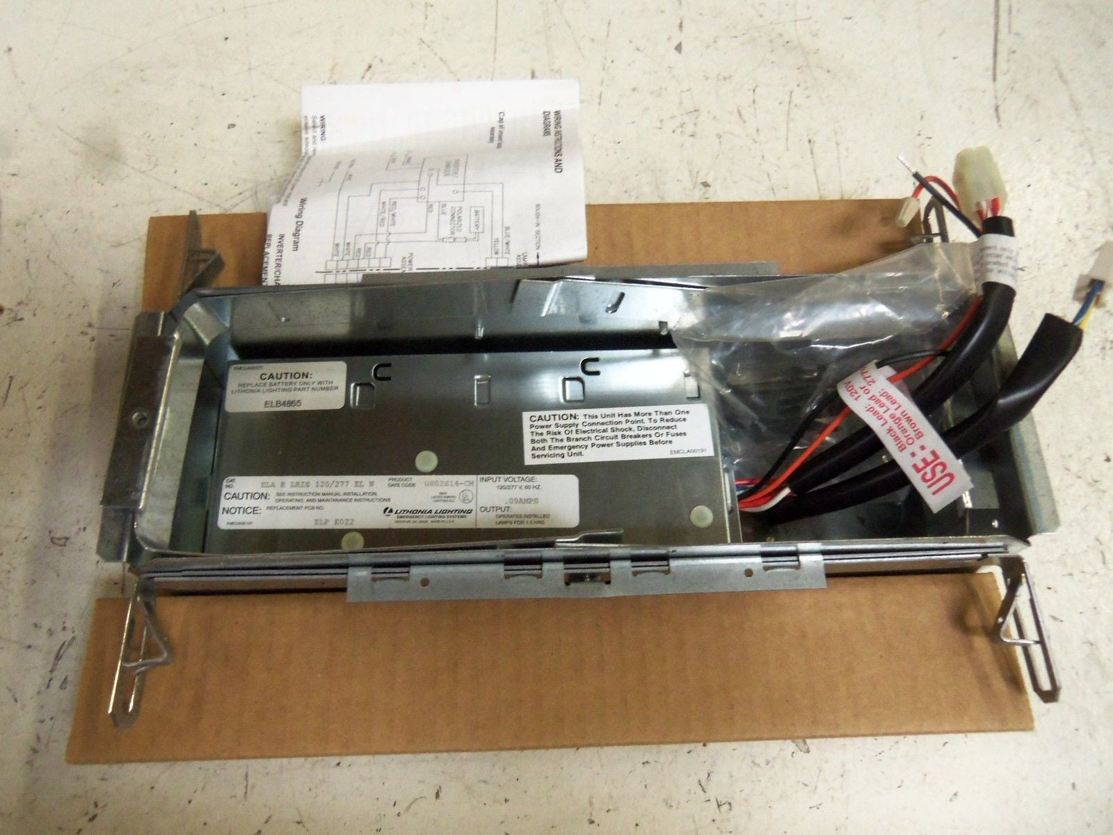 LITHONIA ELARLRIS120/277ELN EMERGENCY EXIT LIGHT *NEW IN BOX*