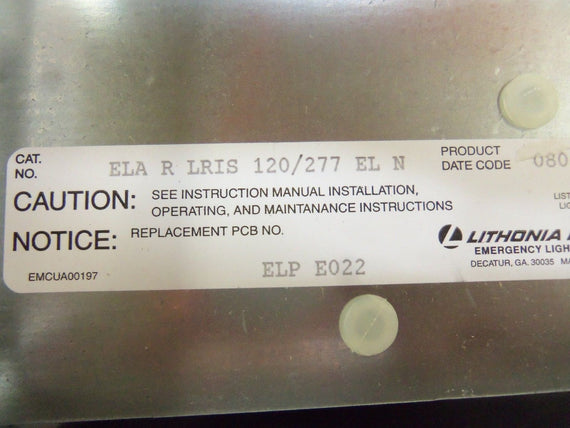 LITHONIA ELARLRIS120/277ELN EMERGENCY EXIT LIGHT *NEW IN BOX*