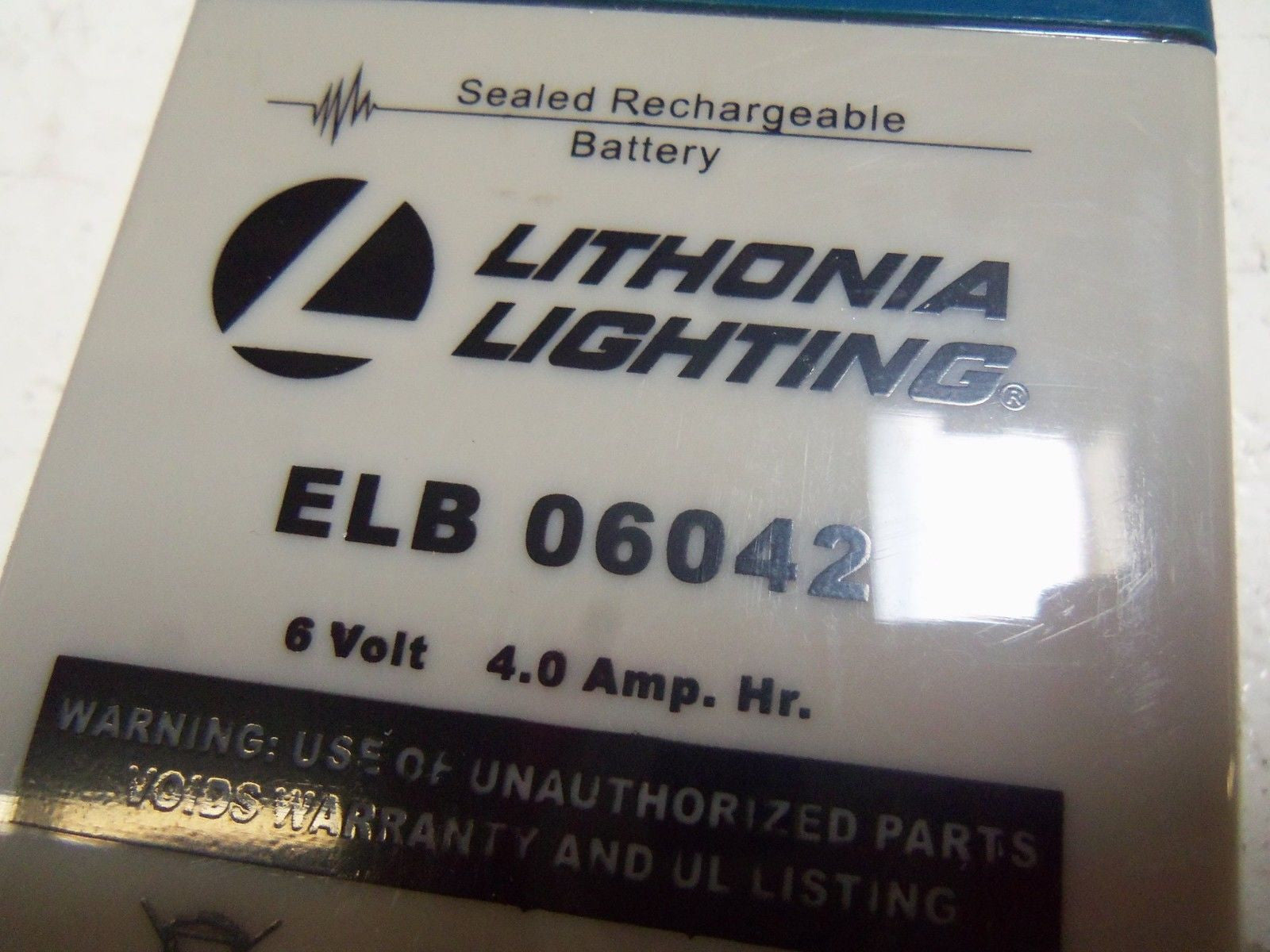 LITHONIA ELB06042 RECHARGABLE BATTERY *NEW IN BOX*