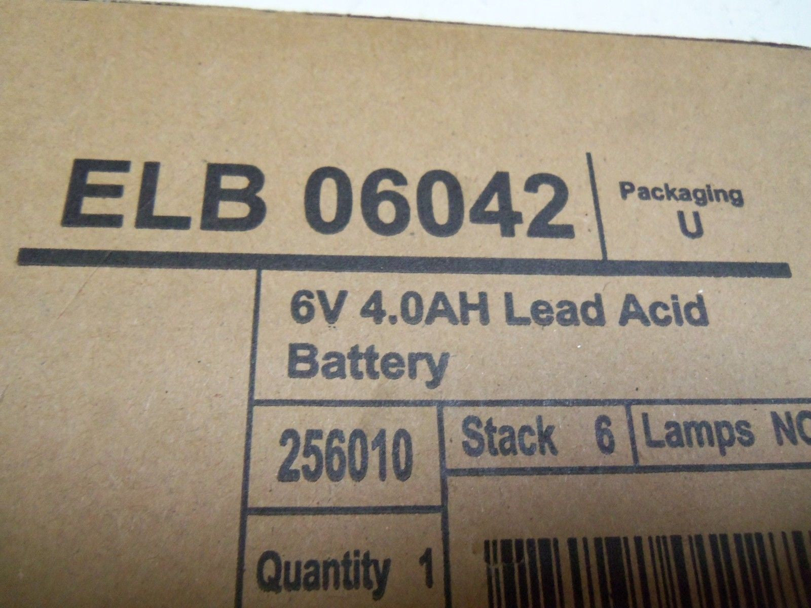 LITHONIA ELB06042 RECHARGABLE BATTERY *NEW IN BOX*