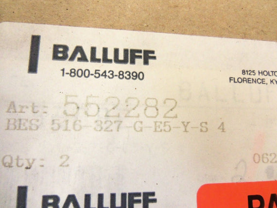 LOT 2 BALLUFF BES 516-327-G-E5-Y-S4 *NEW IN BOX*