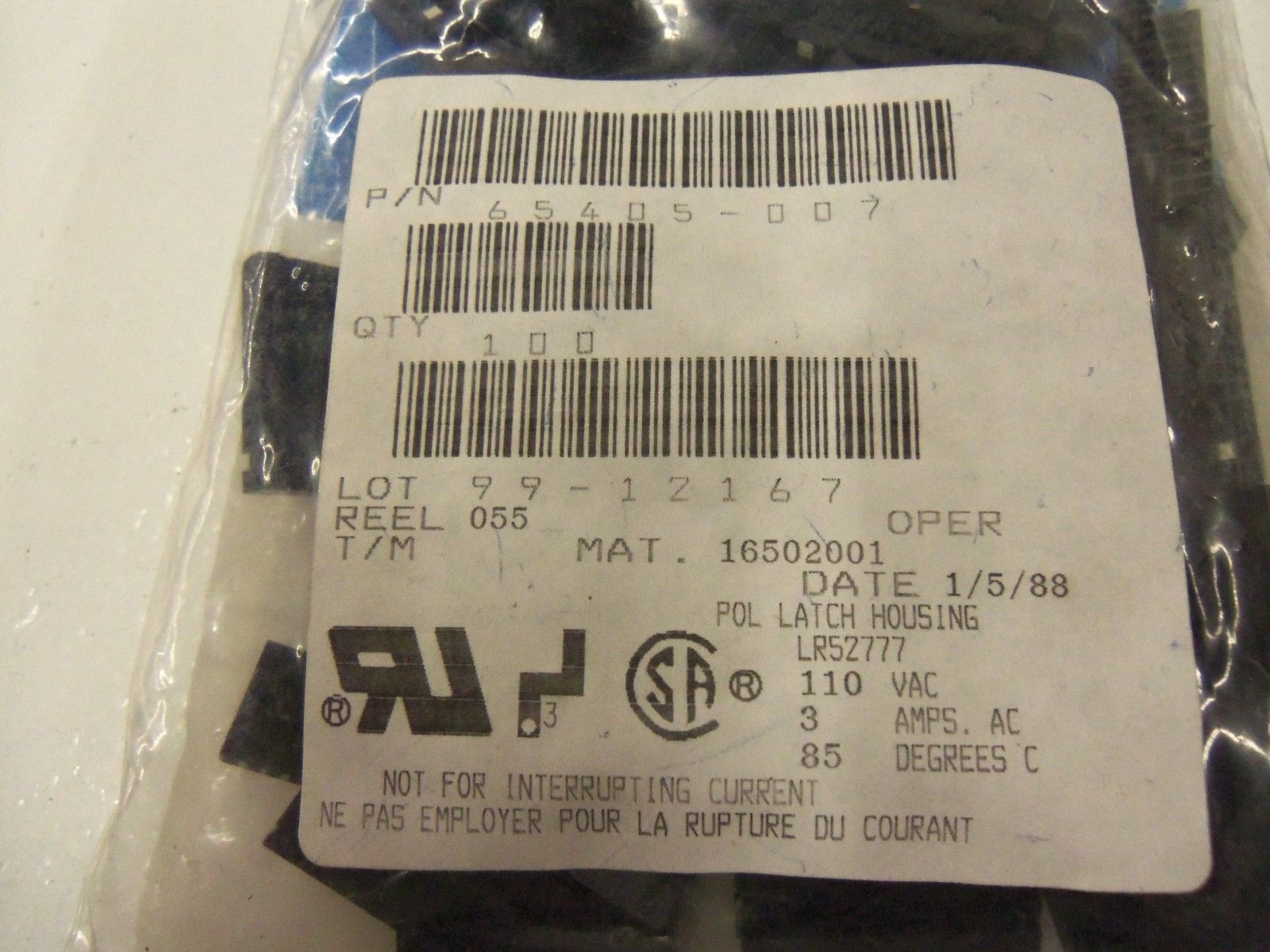 LOT OF 100 DUPONT 65405-007 *FACTORY BAG*