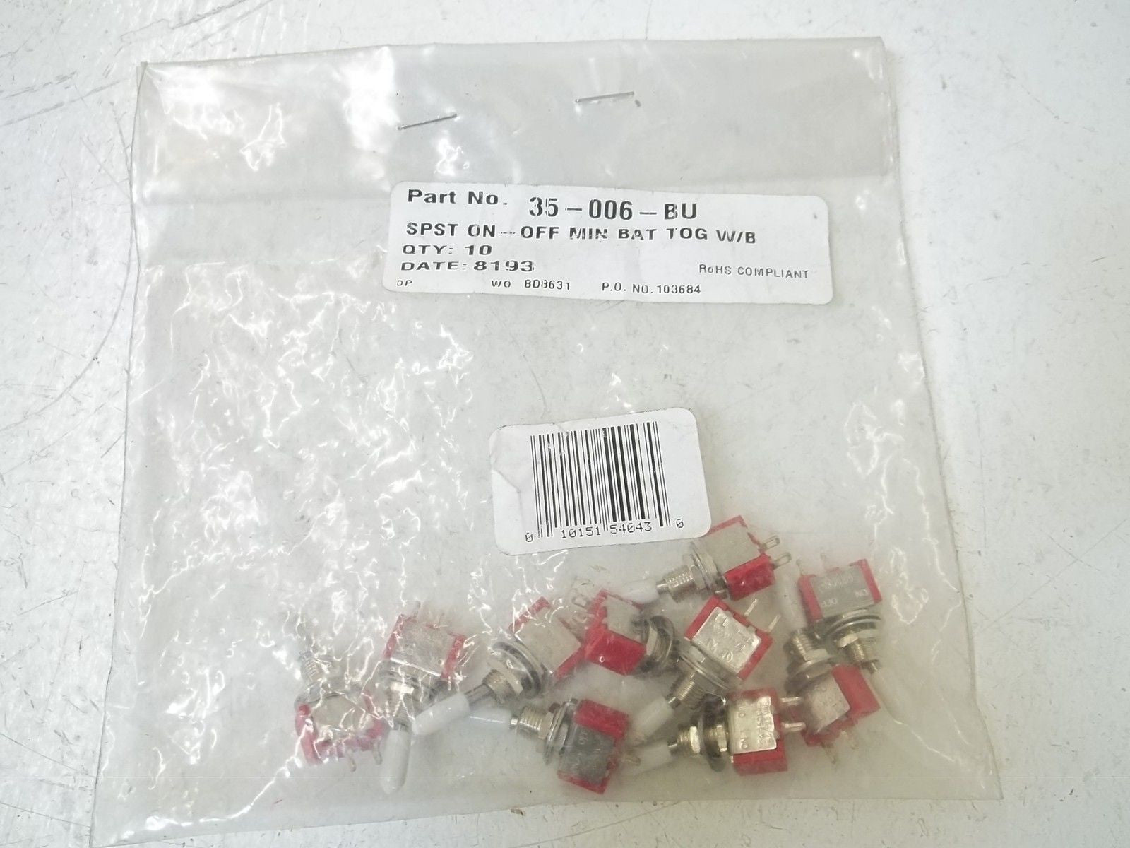 LOT OF 10 35-006-BU *NEW IN A FACTORY BAG*