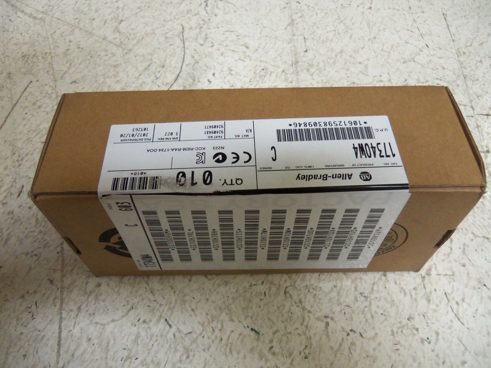 ALLEN BRADLEY 1734-OW4 SER. C OUTPUT (PKG OF 10) DATE: 2012 *FACTORY SEALED*