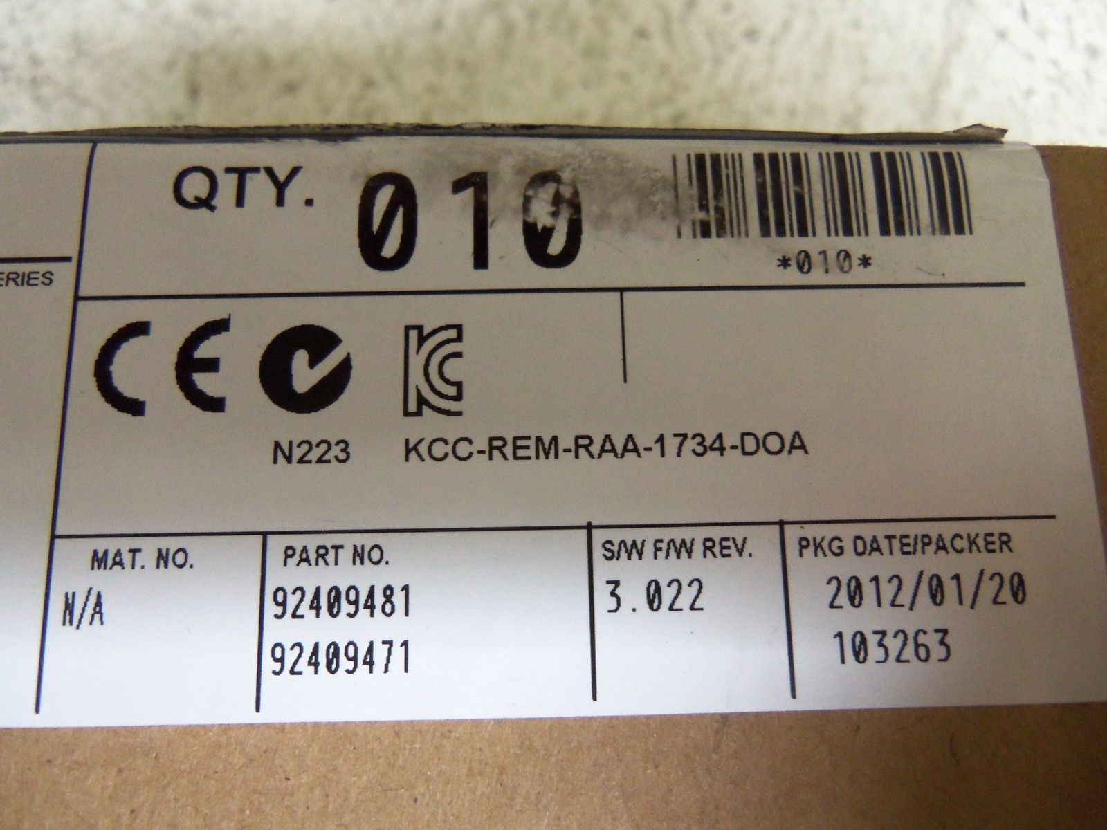 ALLEN BRADLEY 1734-OW4 SER. C OUTPUT (PKG OF 10) DATE: 2012 *FACTORY SEALED*