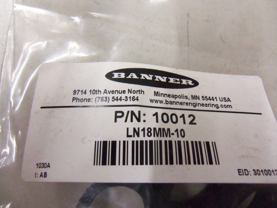 LOT OF 10 BANNER ENGINEERING LN18MM-10 *NEW IN BAG*