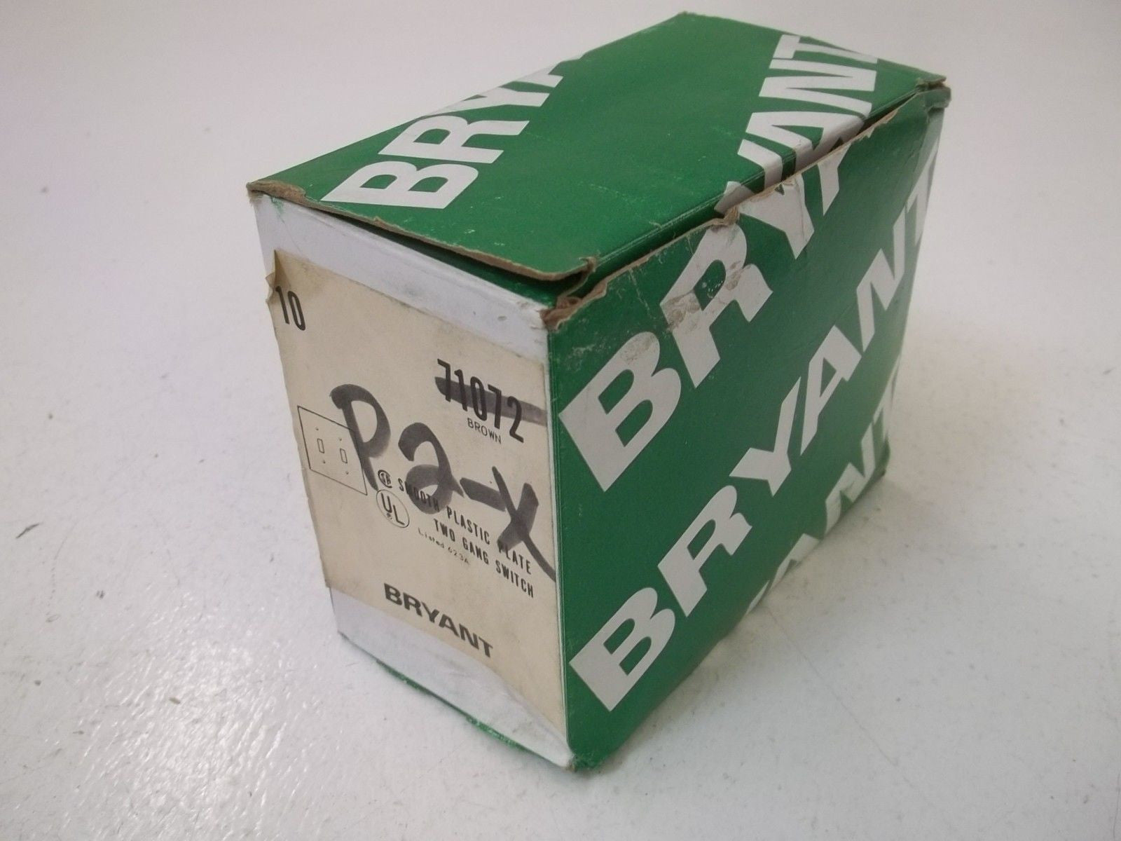 LOT OF 10 BRYANT 71072 TWO GANG SWITCH (BROWN) *NEW IN BOX*